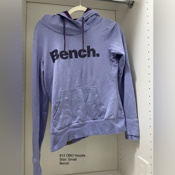 Bench Sweaters - Bench Lavender Pullover Hoodie with Dark Logo